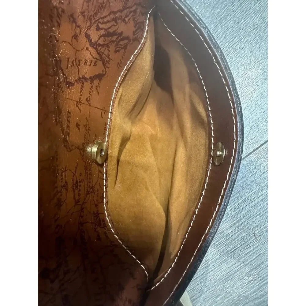 Patricia Nash Leather Veneto Crossbody Bag Signature Map Brown B000579